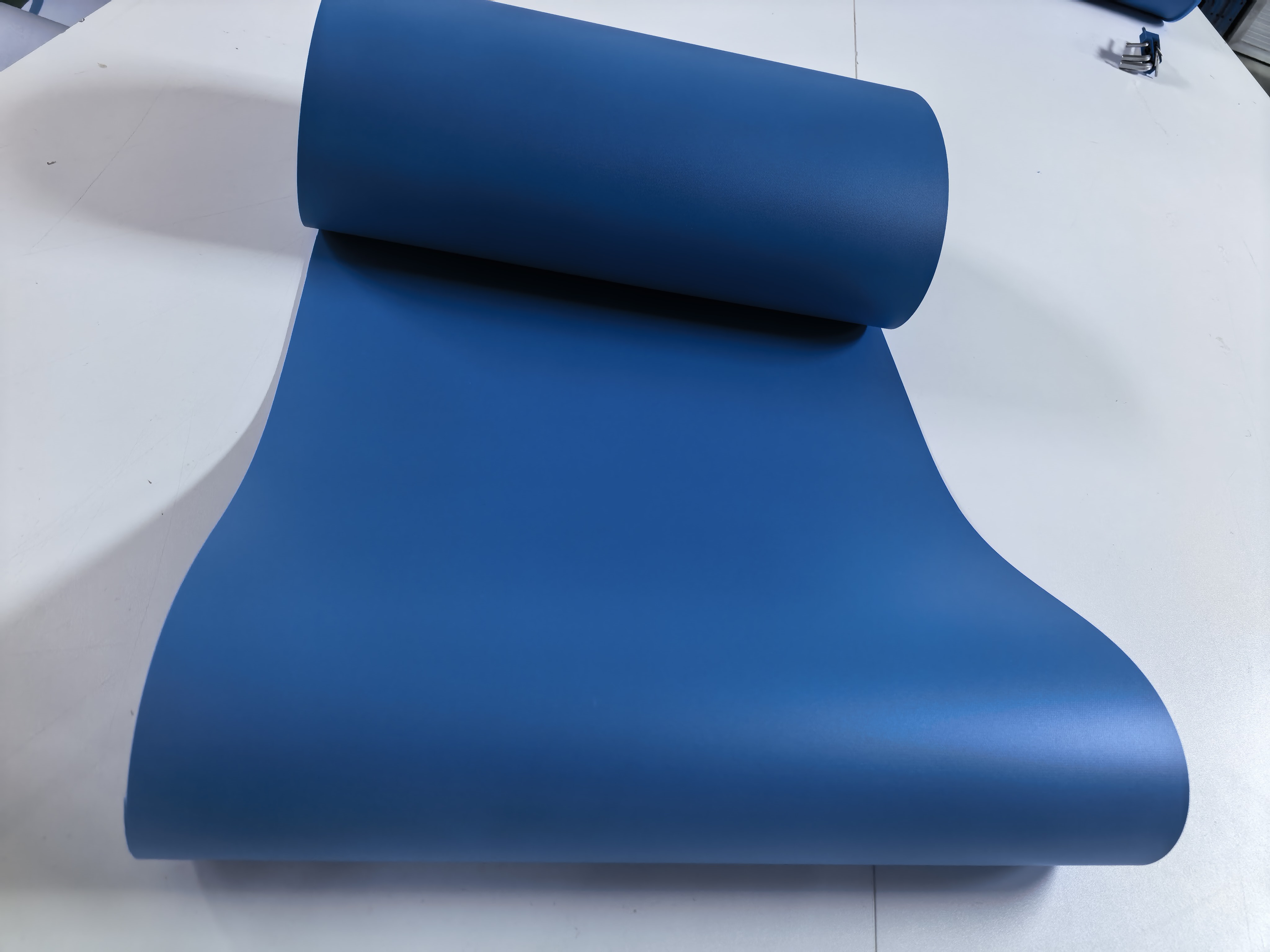 AMIAO 1.5mm Food Grade Blue PU Conveyor Belt | Heavy-Duty Oil-Resistant Anti-Bacterial | Custom Size