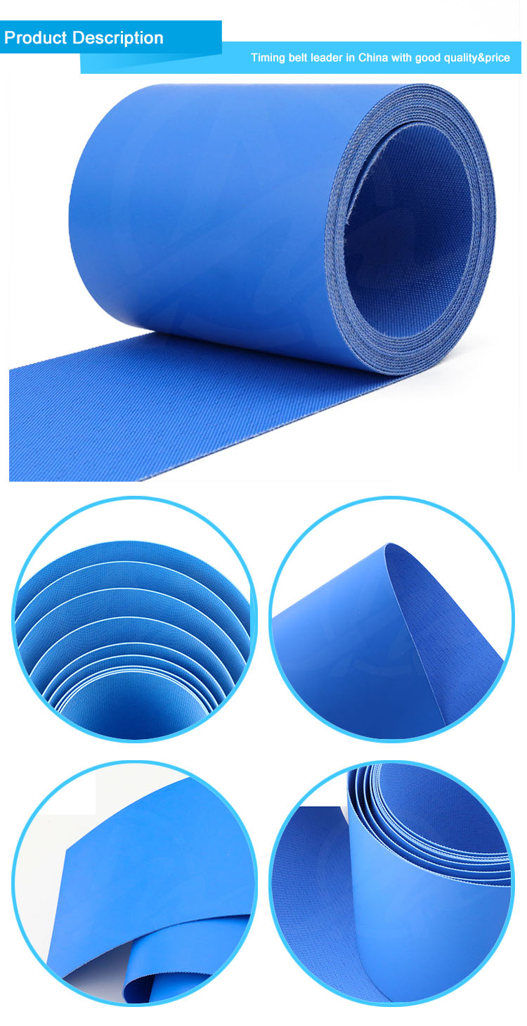 High Quality Blue Pu Conveyor Belt Food Industry Heat Resistant Conveyor Belt