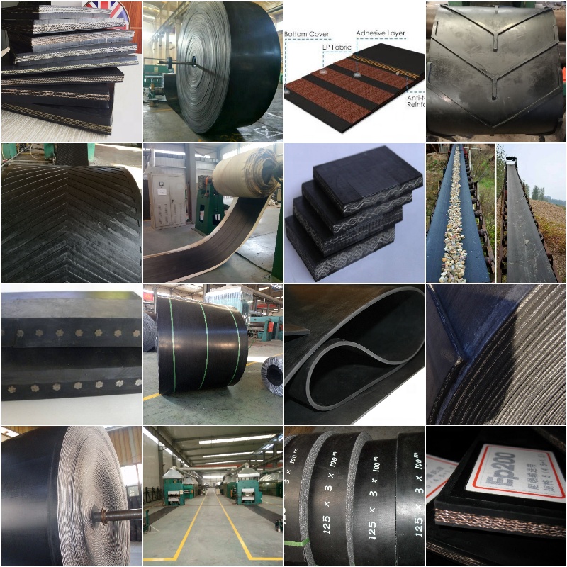 10mm 16mm 20mm 25mm Thickness Fabric Reinforced Industrial Rubber Conveyor Belt Price in Rolls for Sand and Gravel