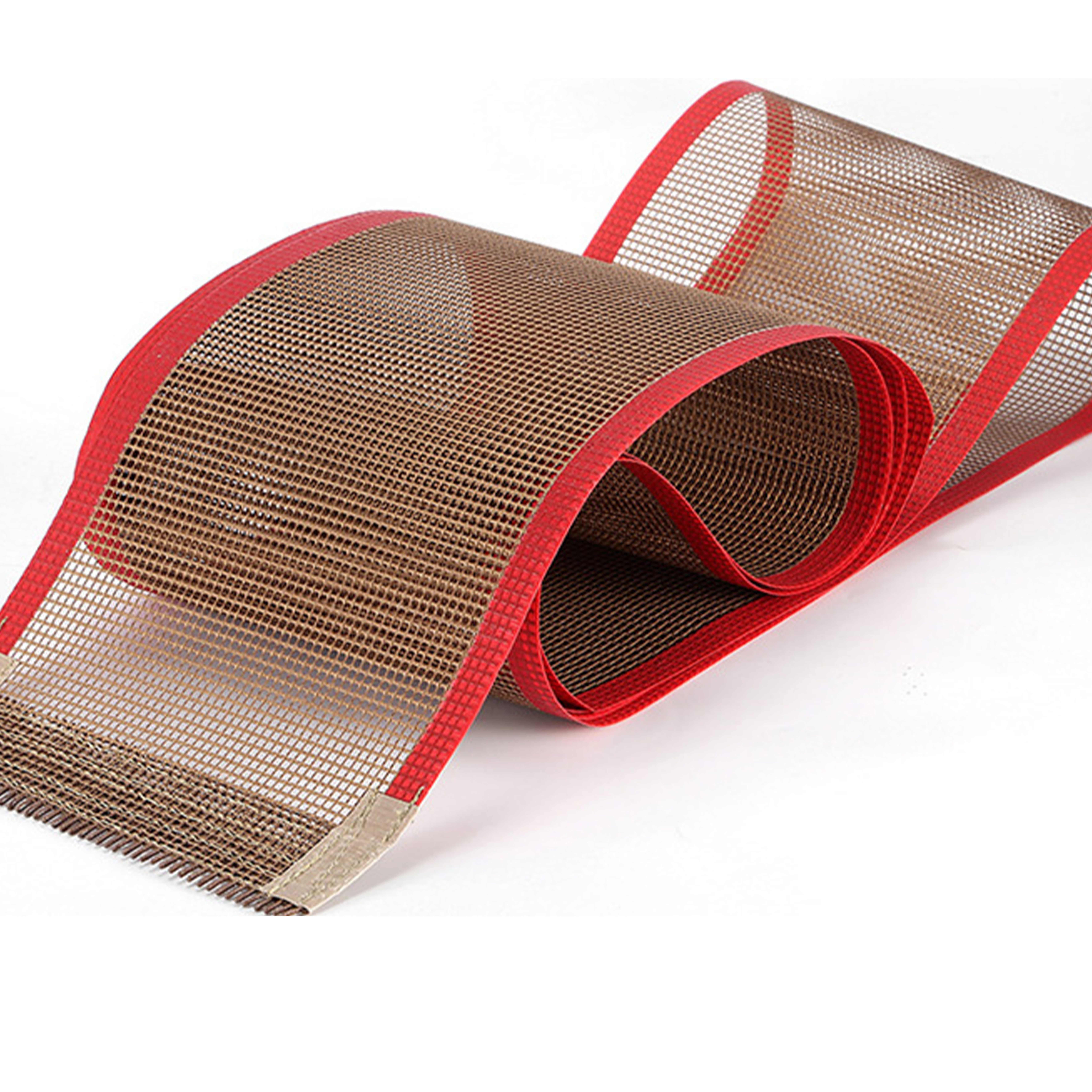 Double Weft High Temperature Resistant Ptfe 4X4Mm Mesh Conveyor Belt for Industrial Drying Equipment