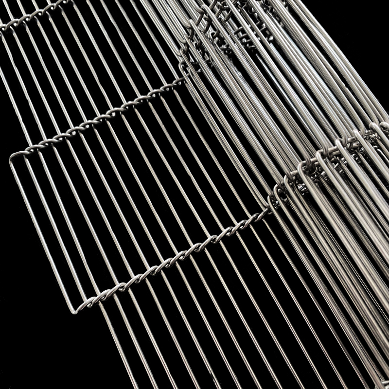 High Temperature Stainless Steel Sus304 Wire Mesh Belt Conveyor / Pizza Oven Wire Mesh Belt Conveyor