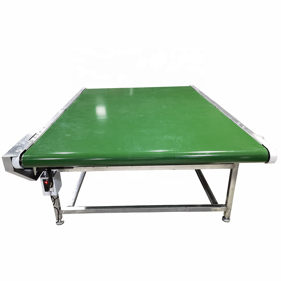 Pvc Conveyor Belt Green Portable Mini PVC Cargo Conveyors for Warehouse and Retail Industries Industrial Use Belt Transporting
