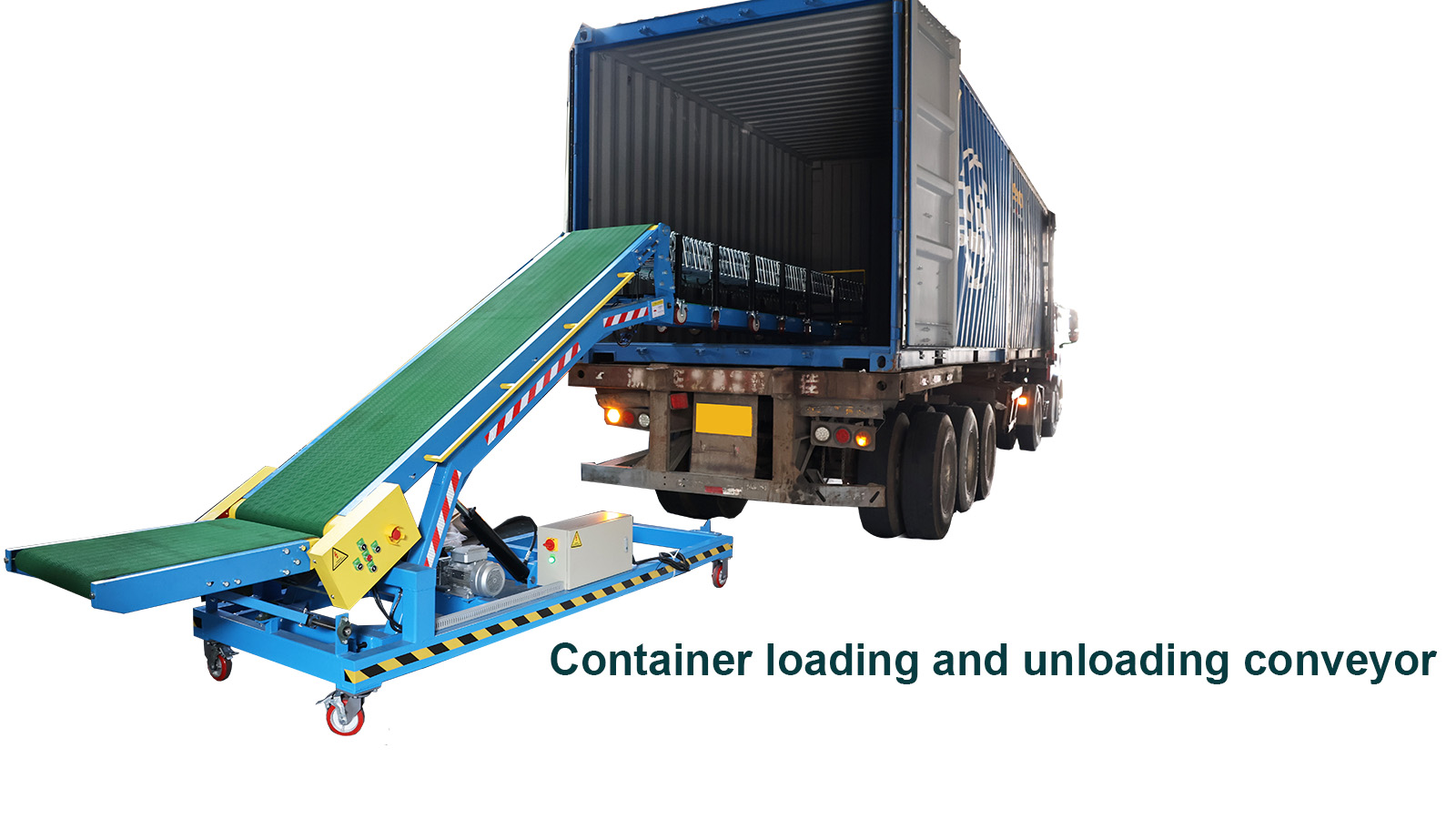 Adjustable Speed Mobile Automatic Belt Conveyor For Truck Container Loading Unloading For Warehouses And Distribution