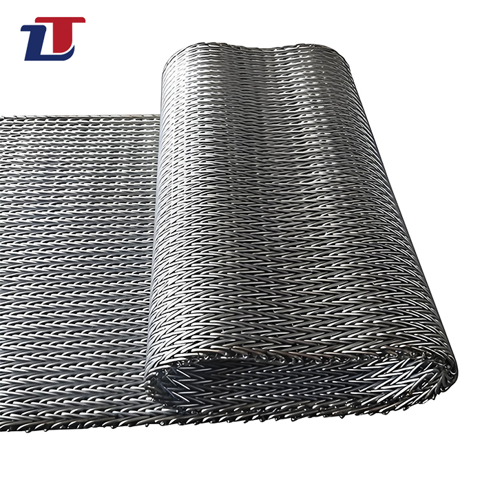 304 Food Grade Chain Metal Wire Mesh Heat Treatment Stainless Steel Double Spiral Conveyor Belt For Oven