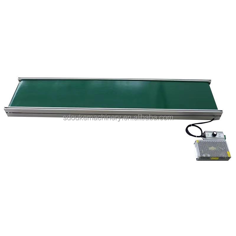 Speed-adjustable Mini Portable Conveyor Belt with PU/PVC Materials Anti-Bacterial &amp; Heat Resistant for Food Industry