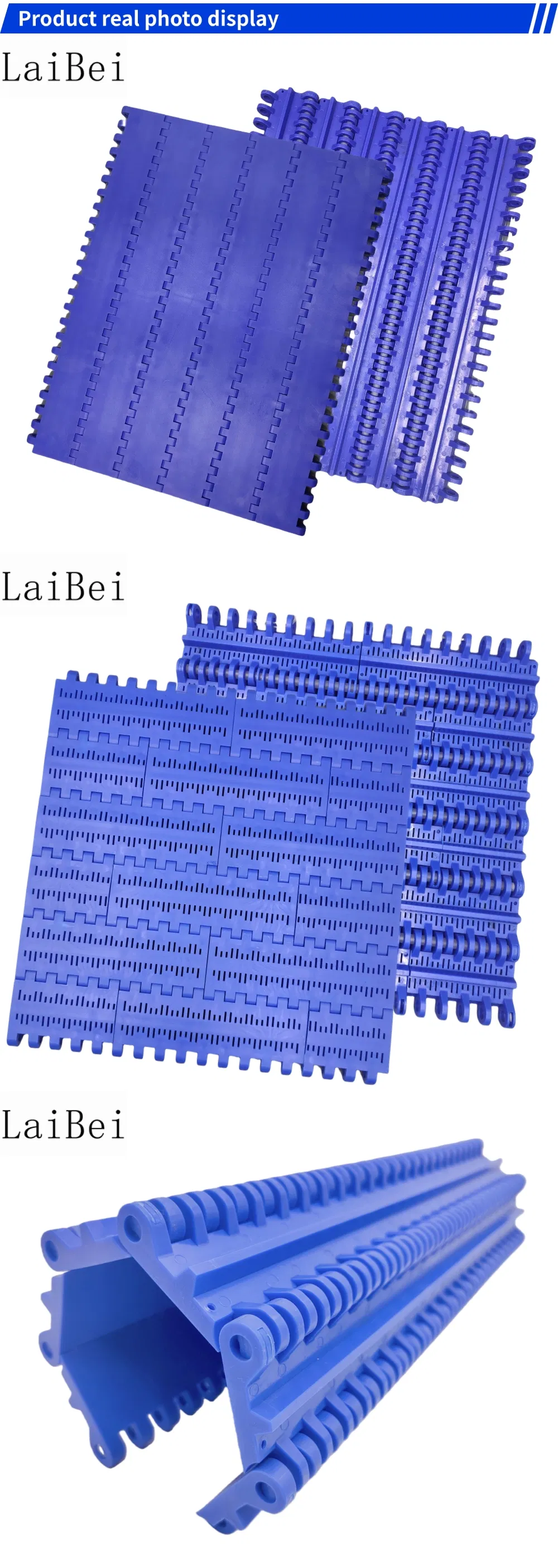 800 Series Mesh Belt Easy to Clean Mbp Mesh Link Pitch 50.8mm Modular Plastic Conveyor Belt