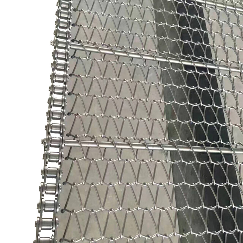 Food Grade 304 Stainless Steel Chain Link Spiral Wire Mesh Conveyor Belt