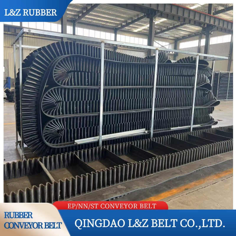 China Factroy Direct Supply Large Angle Sidewall Conveyor Belt Steel Cord Xoe Rigid Fabric Base Belt Corrugated Endless Conveyor Belt
