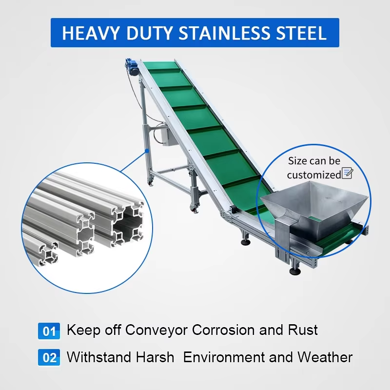 Automatic Z Type Belt Conveyor System Incline Bucket Elevator Skirt Core Components Including Bearing Motor Brand Mining