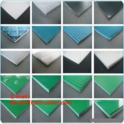 Green White Color PVC & PU Conveyor Belt Used in Food Industry