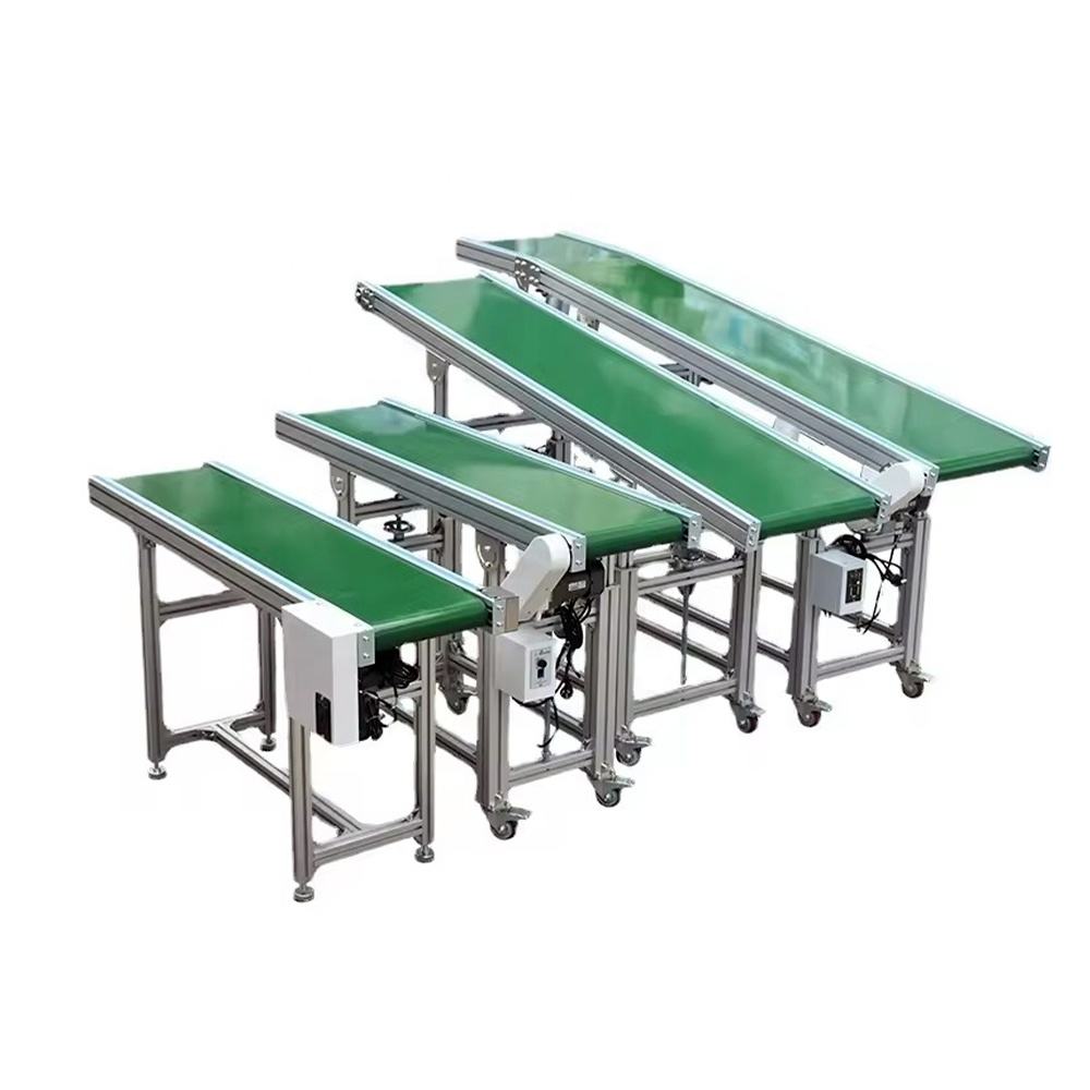 Aluminum Frame Anti-static PVC Conveyor Belt Customize Horizontal Belt Conveyor Logistics Sorting Line Automated Production Line