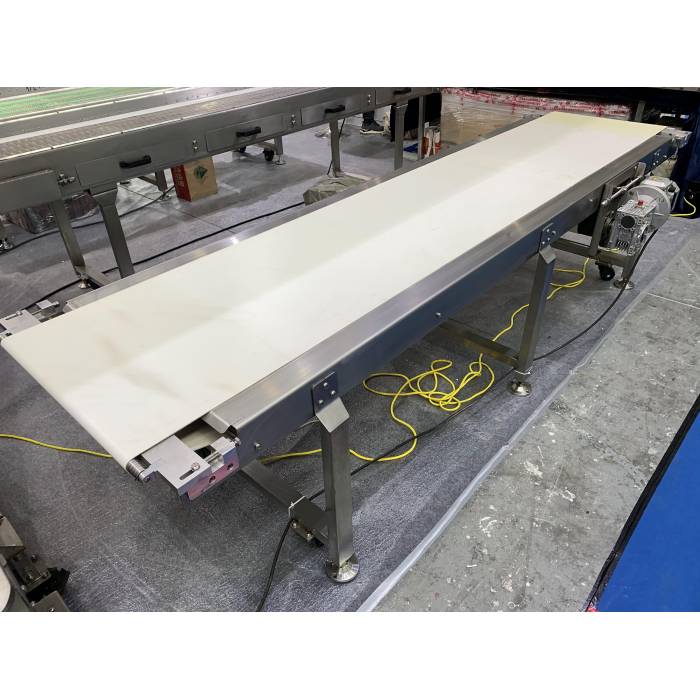 Food Grade PVC Rubber Belt Conveyor Systems Stainless Steel Conveyor Belt