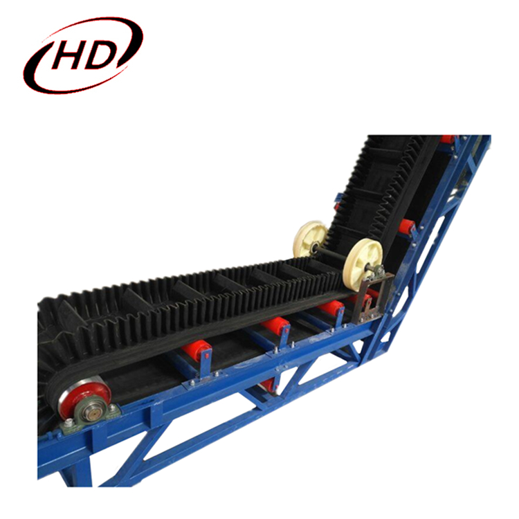 Customized Inclined Cleated Skirt Rubber Belt Conveyor for Bulk Material Handling