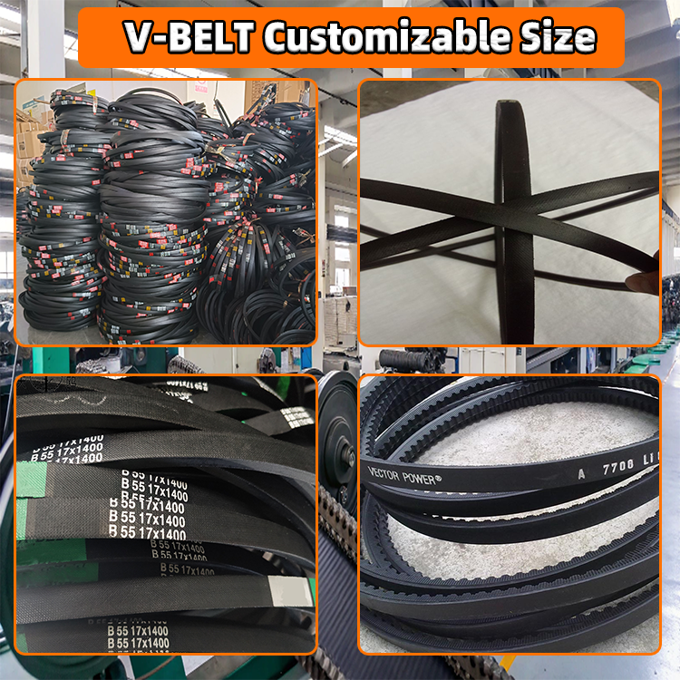 Heavy Duty Industrial SPA SPB SPC SPZ Wedge V Belt Rubber Wrapped Power Transmission Drive Belt For Crushing Machine &amp; Mining