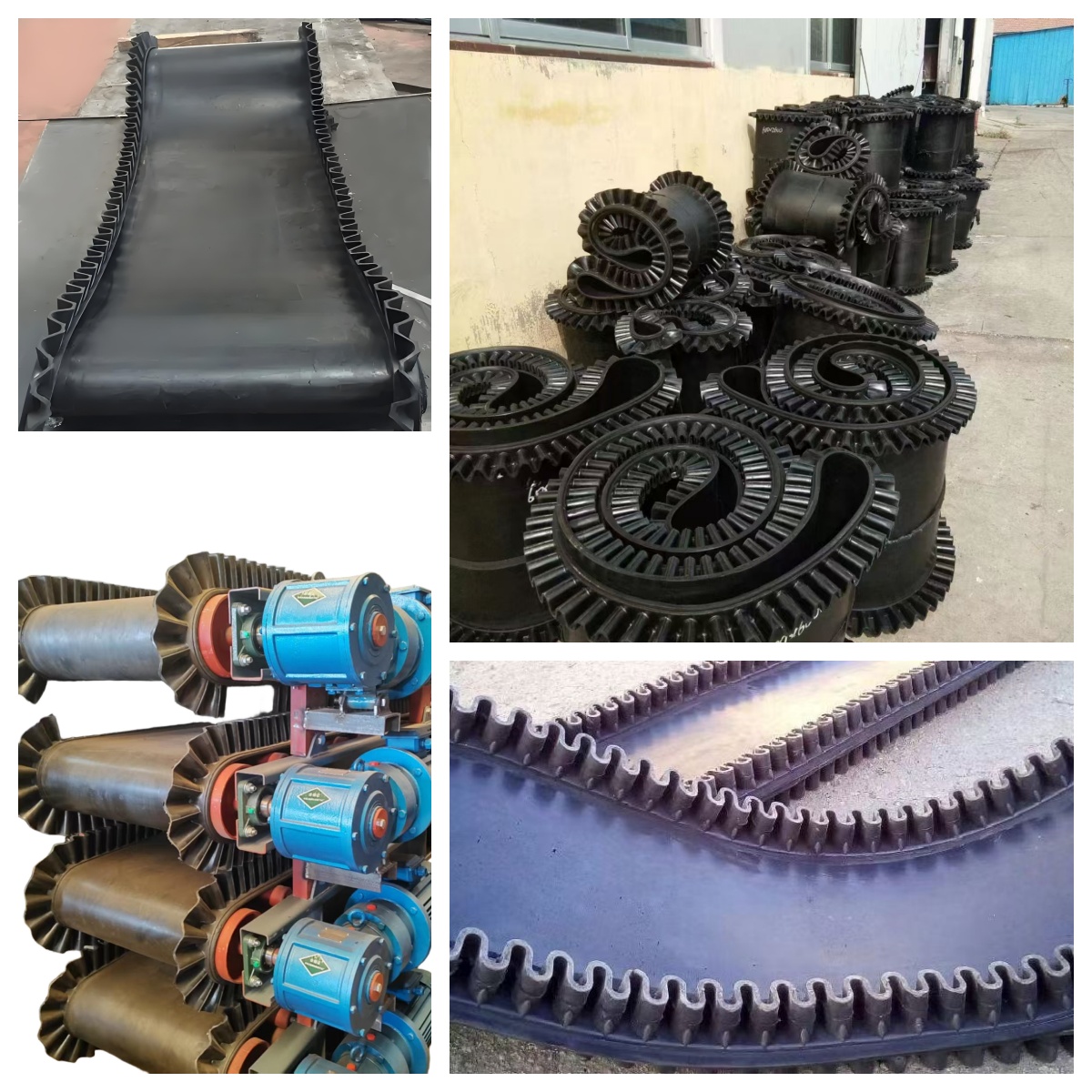 Wear-Resistant Canvas Conveyor Belt with Skirts for Feeder Conveyor Belts