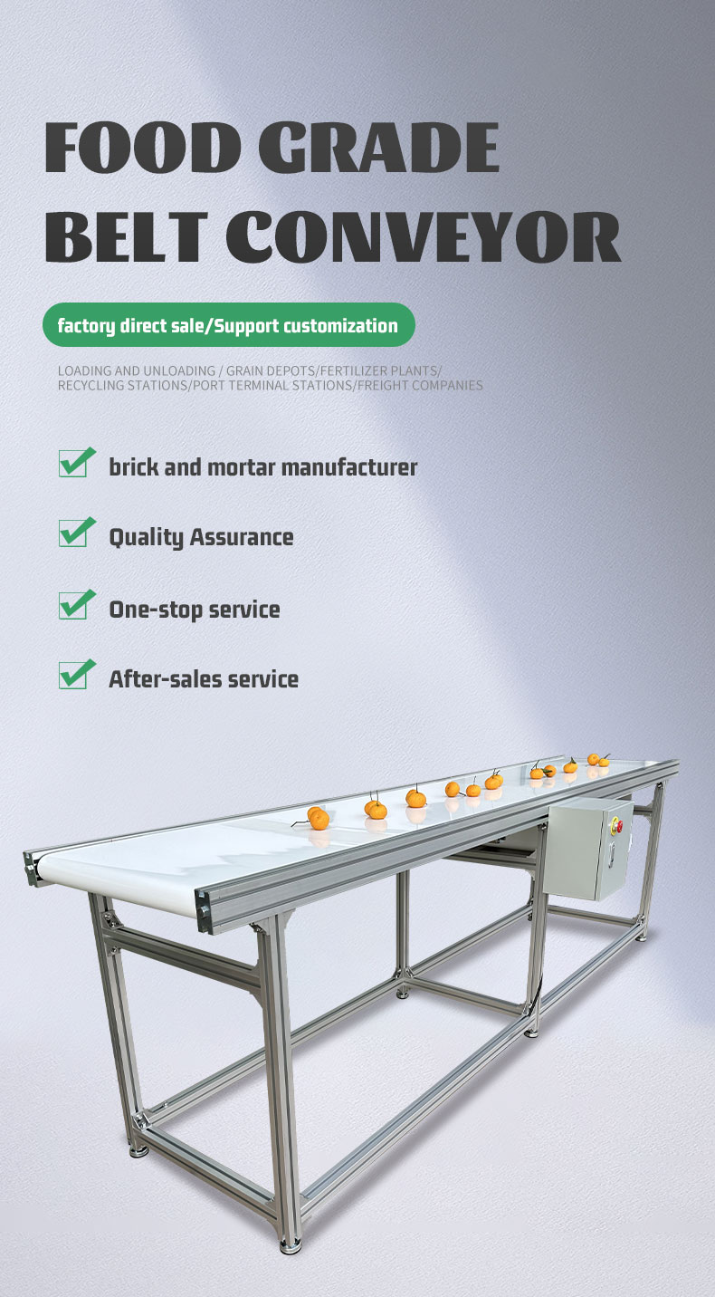 Industrial Restaurant Automated Tripper Belt Conveyor Zero Pressure Accumulation Flat Tracking Conveyors Food-Grade Conveyor