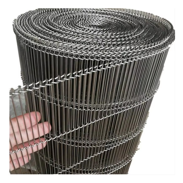 Food Grade Stainless Steel Ladder Wire Mesh Conveyor Belt Silvery White Screen Application Woven Plain Cutting Included