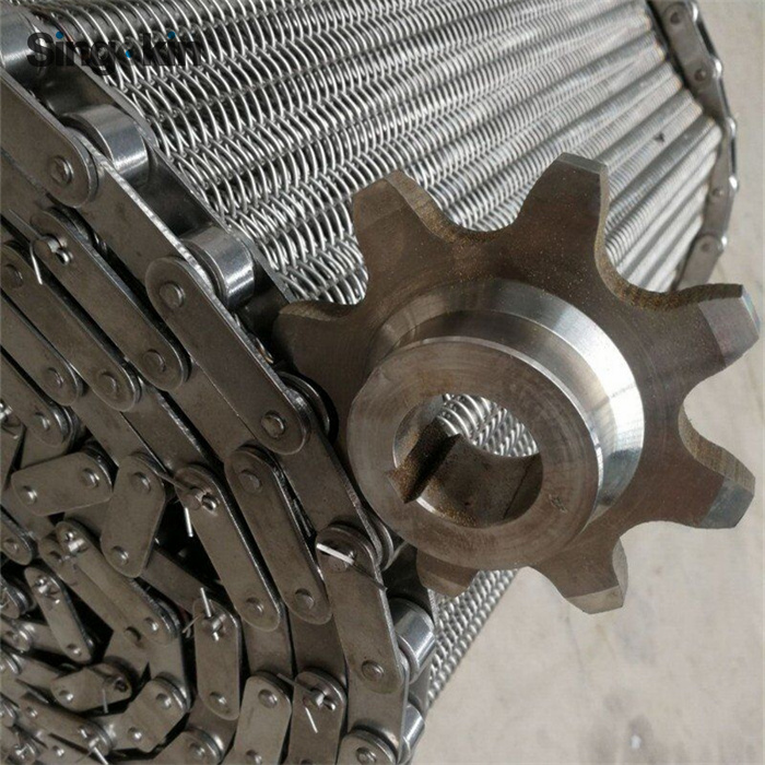 High Temperature Resistant SS304 316 Stainless Steel Chain Link Wire Mesh Conveyor Belt for Oven Transport