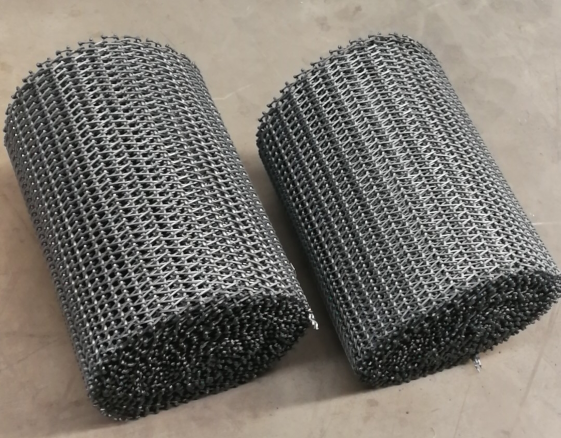 Plain wire chain mesh belt
