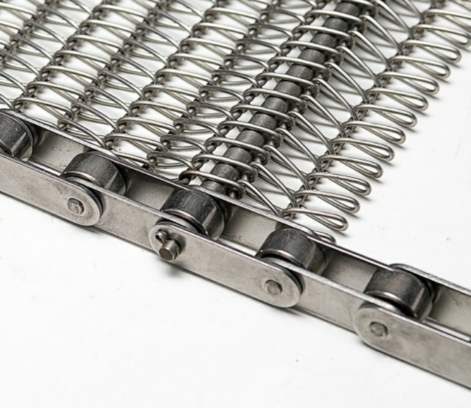 Stainless Steel Chain Mail Wire Mesh Conveyor Belt -Specialized for Instant Noodle Making Machines