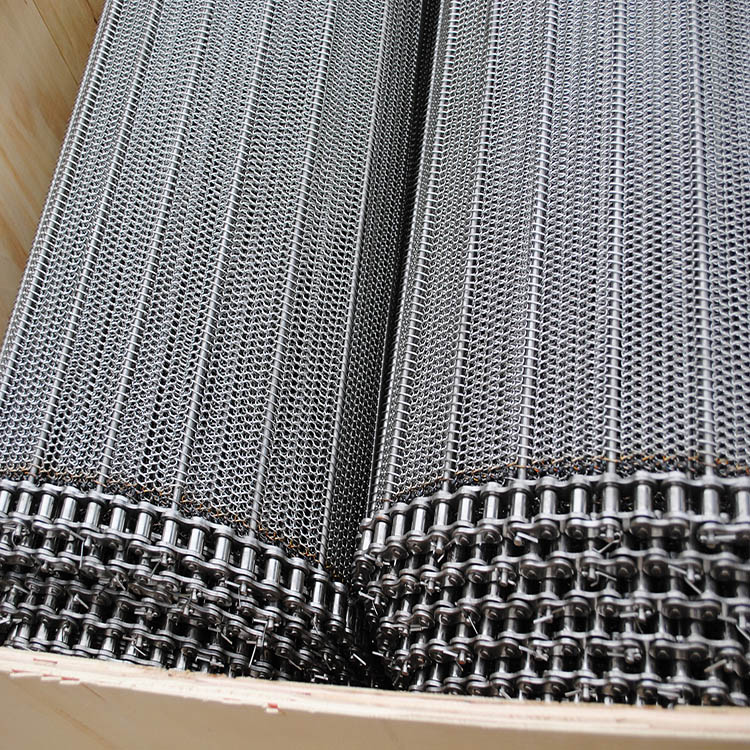 High Temperature Resistance Stainless Steel Wire Mesh Chain Conveyor Belt Used for Instant Noodles Transport