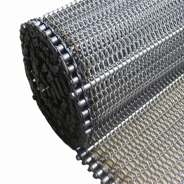 Stainless Steel Metal Mesh Belt Conveyor Chain Conveyor Belt for Tunnel Furnace Biscuit Food Drying and Cooling Production Line