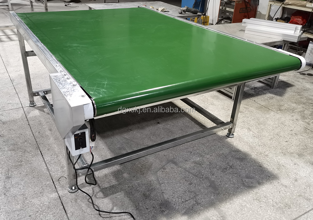 Pvc Conveyor Belt Green Portable Mini PVC Cargo Conveyors for Warehouse and Retail Industries Industrial Use Belt Transporting