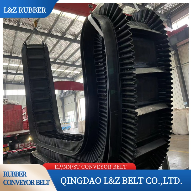 China Factroy Direct Supply Large Angle Sidewall Conveyor Belt Steel Cord Xoe Rigid Fabric Base Belt Corrugated Endless Conveyor Belt