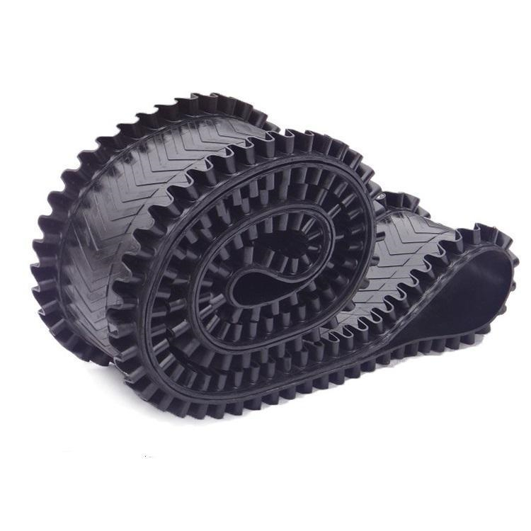 Heavy Duty Corrugated Sidewall Rubber Conveyor Belt With 2 Layers Adjustable Speed Stainless Steel Construction