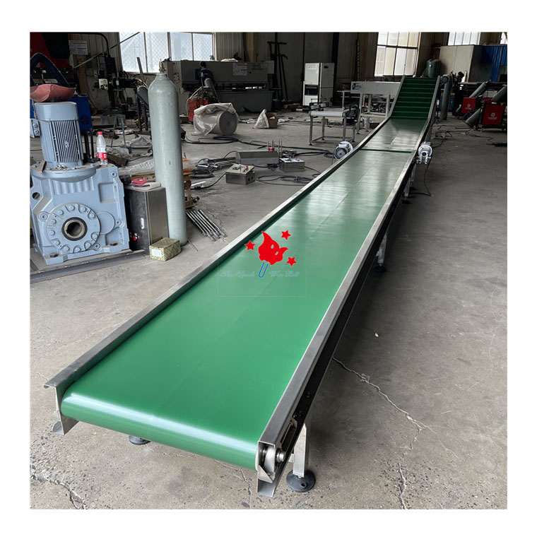Factory Customized Green PVC Belt Conveyor System Design Food-grade Belt Conveyor