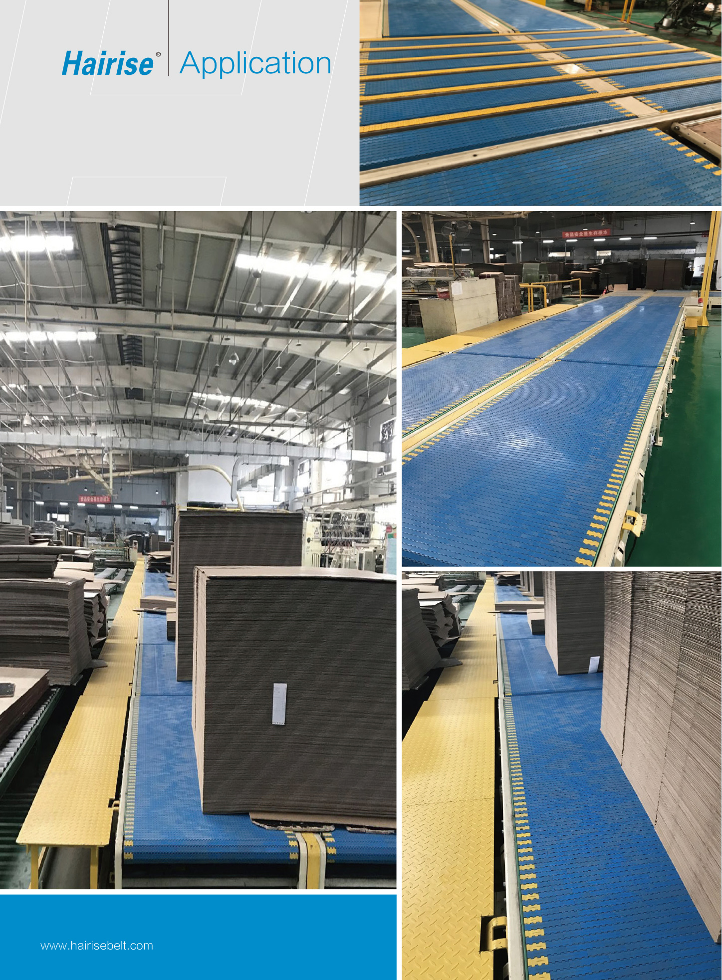 Har QNC-50.8 Series Nub Top Modular Plastic Conveyor Belt for Heavy Duty Corrugated Industry