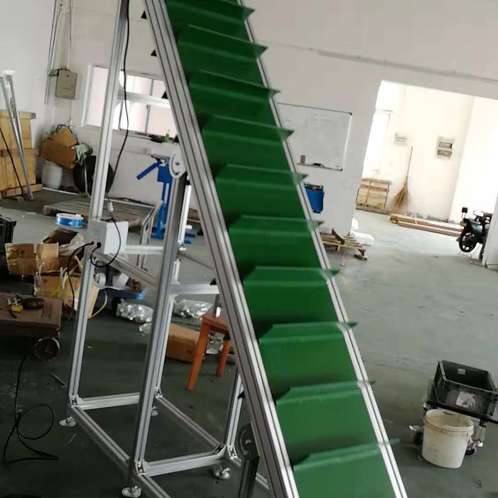 Food Processing Feeding Equipment Food Grade Silicone Climbing Belt Conveyor High Temperature Resistant Custom Production