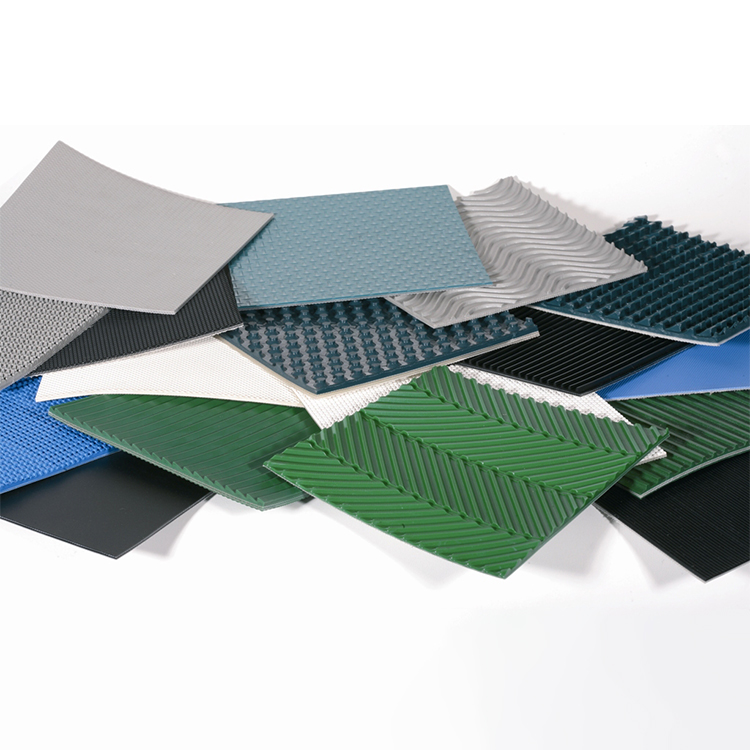 Customized Food Grade PU PVC Conveyor Belts With Skirt Cleats Guide Strip Elevator Anti-skid Climbing Conveyor Belt