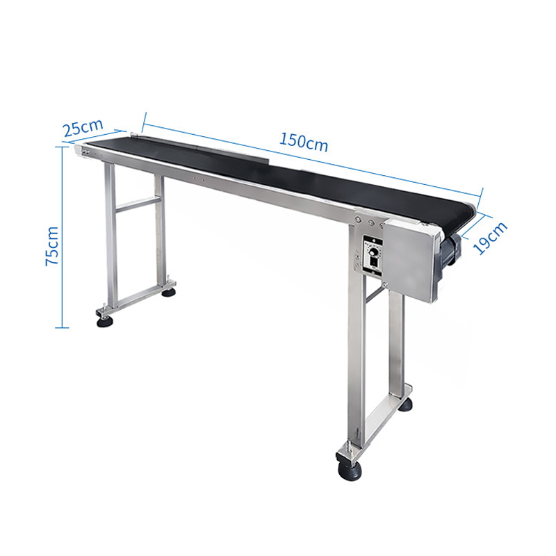 Stainless Steel Conveyor Belt 1.5m Rubber Belt Conveyor Used For Continuous Inkjet Printers
