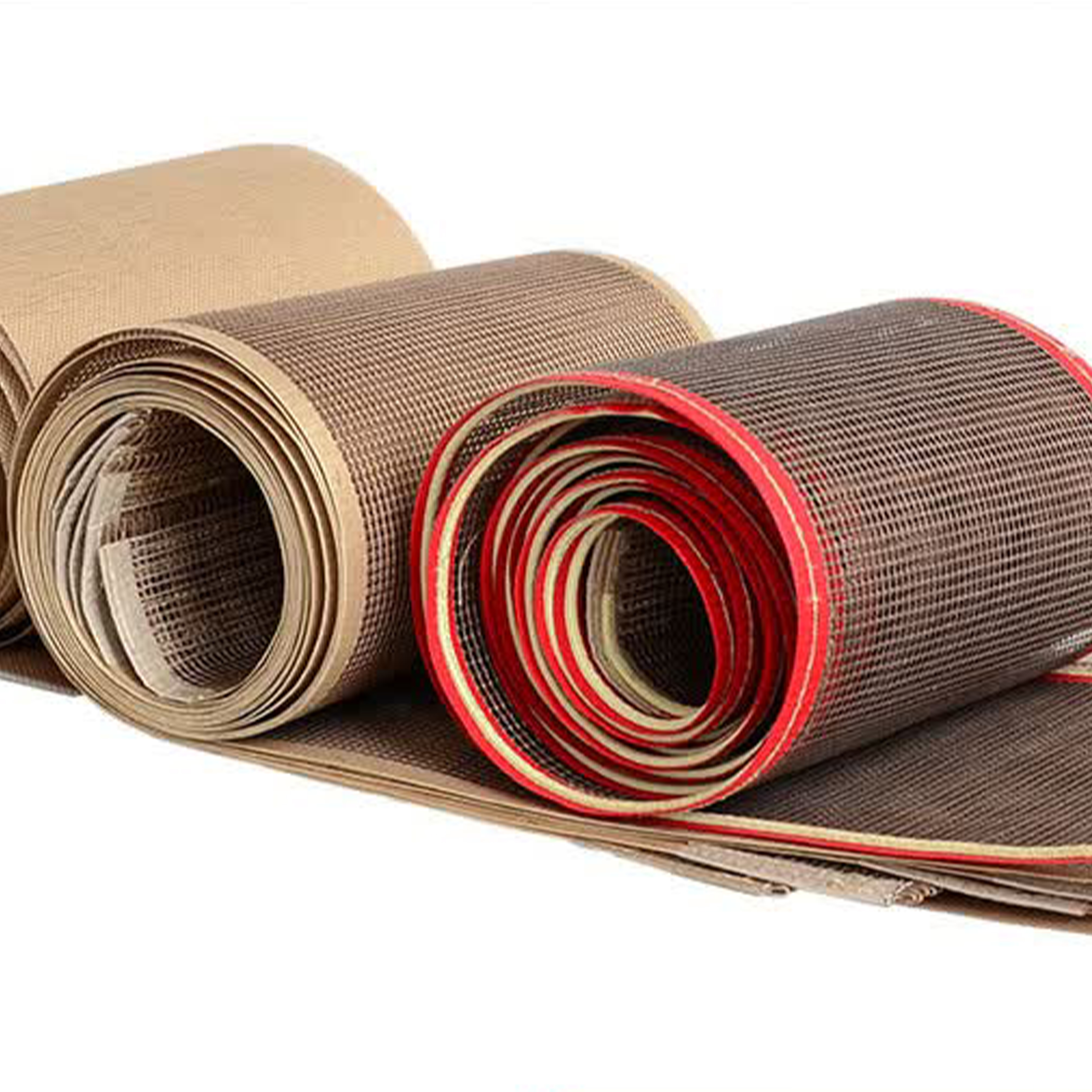 Double Weft High Temperature Resistant Ptfe 4X4Mm Mesh Conveyor Belt for Industrial Drying Equipment