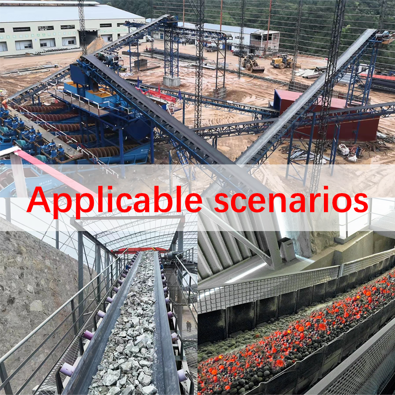Hot Selling High Quality Heavy Duty EP300/2 Flat Leather Conveyor Belt for Mine Stone