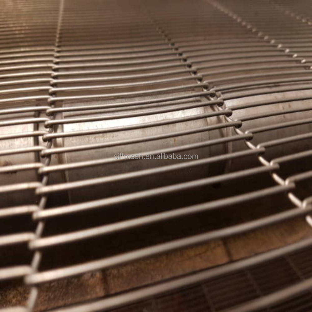 Custom Chain Driven Stainless Steel Wire Mesh Conveyor Belt High Temperature Metal Band Width 300 500 800mm