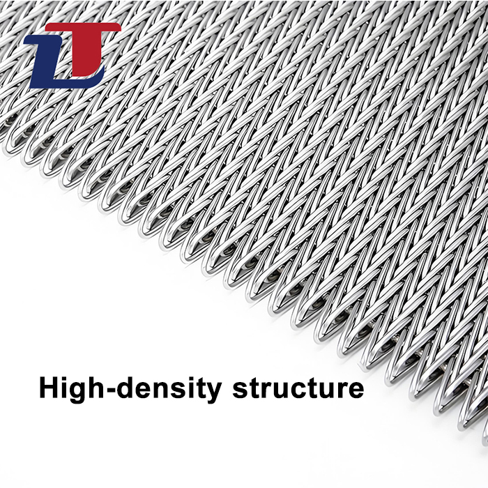 304 Food Grade Chain Metal Wire Mesh Heat Treatment Stainless Steel Double Spiral Conveyor Belt For Oven