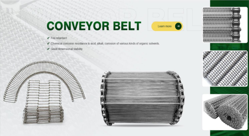 Stainless Steel Chain Wire Mesh Conveyor Belt