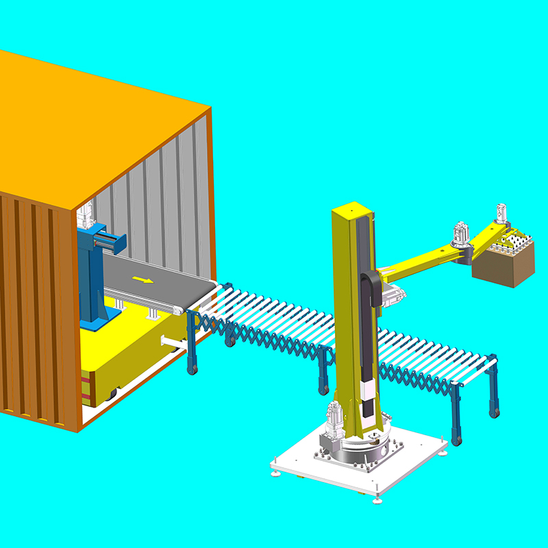 20/40Ft Container Mobile Loading Unloading Conveyor Robot System