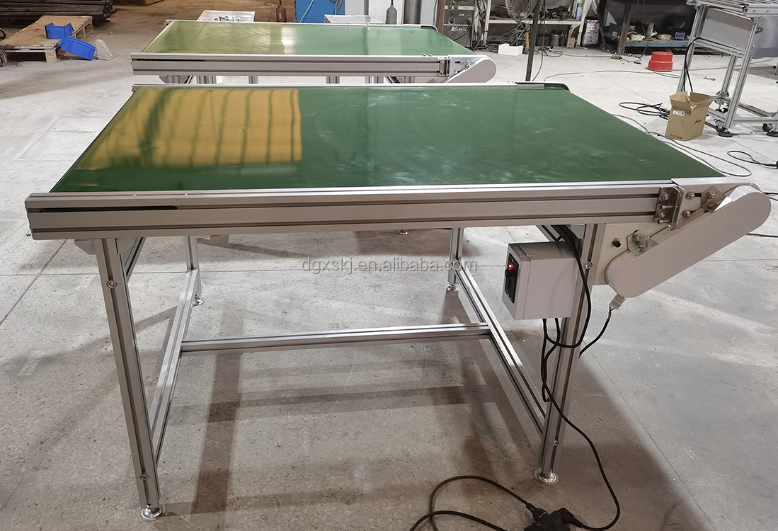 Pvc Conveyor Belt Green Portable Mini PVC Cargo Conveyors for Warehouse and Retail Industries Industrial Use Belt Transporting