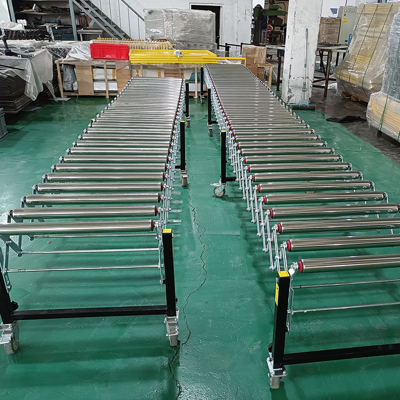 Flexible Powered Roller Conveyor Roller Track Conveyor Airport Non Power Roller Conveyor Belt
