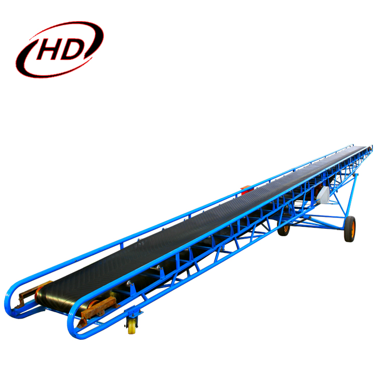 Outdoor Chevron Belt Mobile Conveyor for Wood Pellet and Manure Used