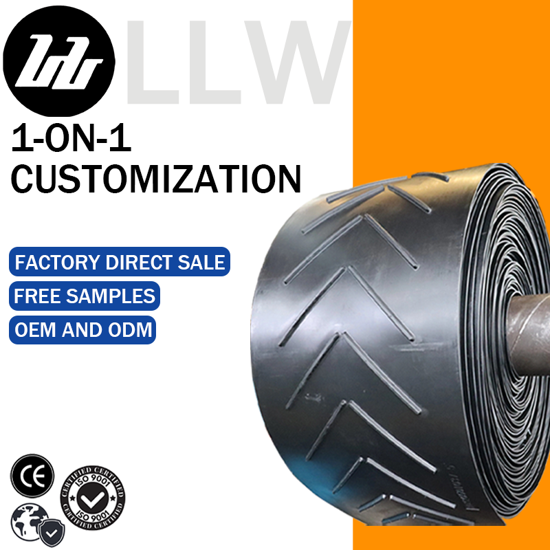 Heavy Duty Modular Oil Resistant Anti-Bacterial Durable Rubber Conveyor Belt for Wood Processing Plant and Restaurant
