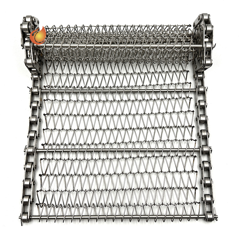 Hot-dip Galvanizing Conveyor Belts Positive Drive Band Metal Spiral Woven Stainless Steel Wire Mesh Belt