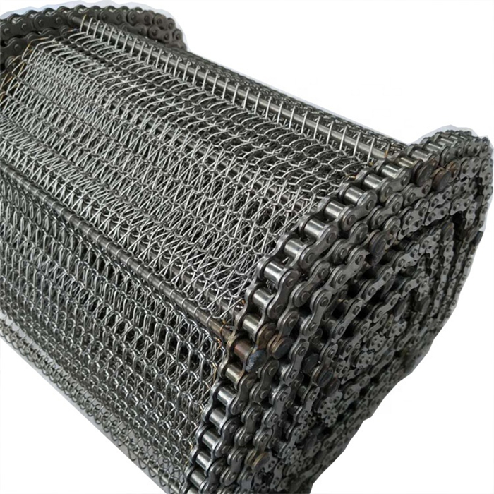 High Temperature Resistance Stainless Steel Wire Mesh Chain Conveyor Belt Used for Instant Noodles Transport