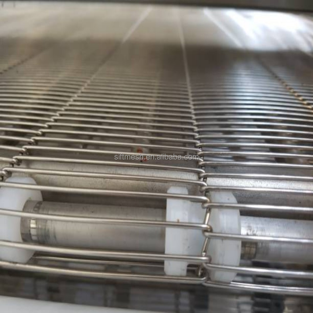 Custom Chain Driven Stainless Steel Wire Mesh Conveyor Belt High Temperature Metal Band Width 300 500 800mm