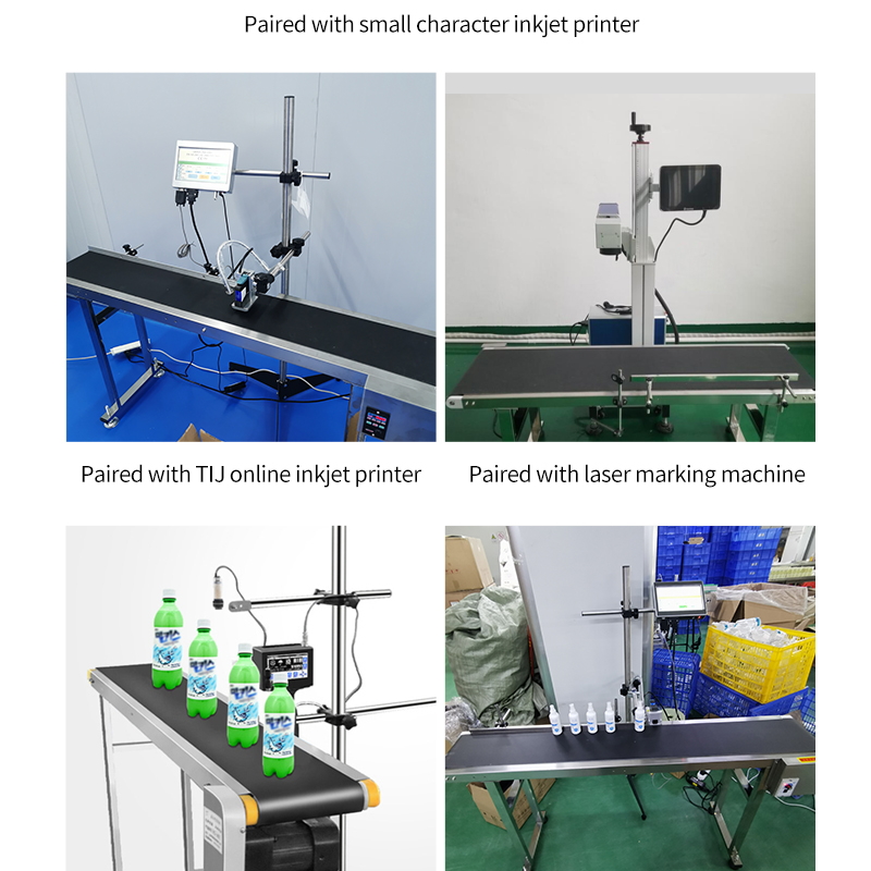 Stainless Steel Conveyor Belt 1.5m Rubber Belt Conveyor Used For Continuous Inkjet Printers
