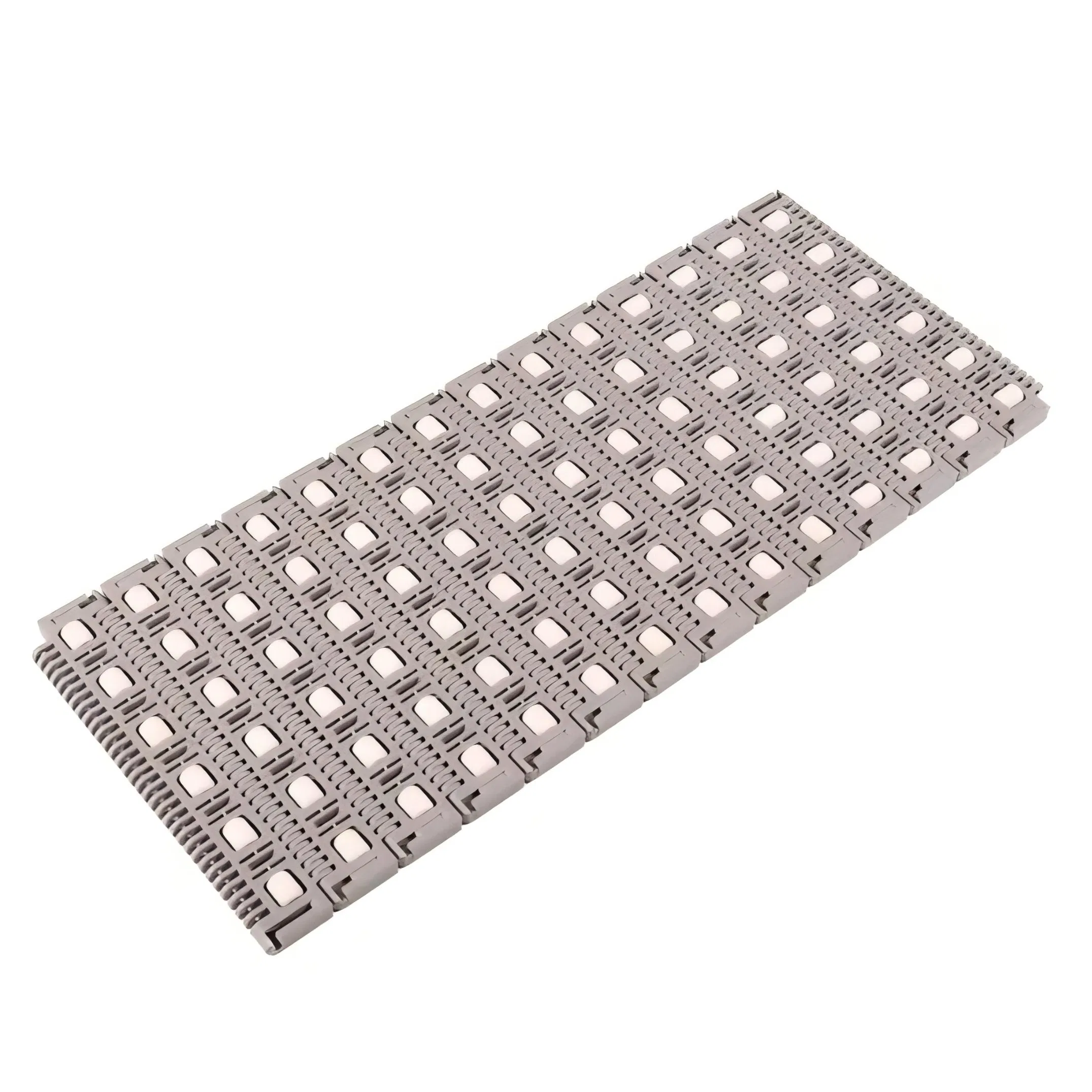 400 Fixed Direction Ball Durable Plastic Conveyor Chain Packaging Flush Grid Flat Top Spiral Perforated Flexible High-Performance Modular Conveyor Belt