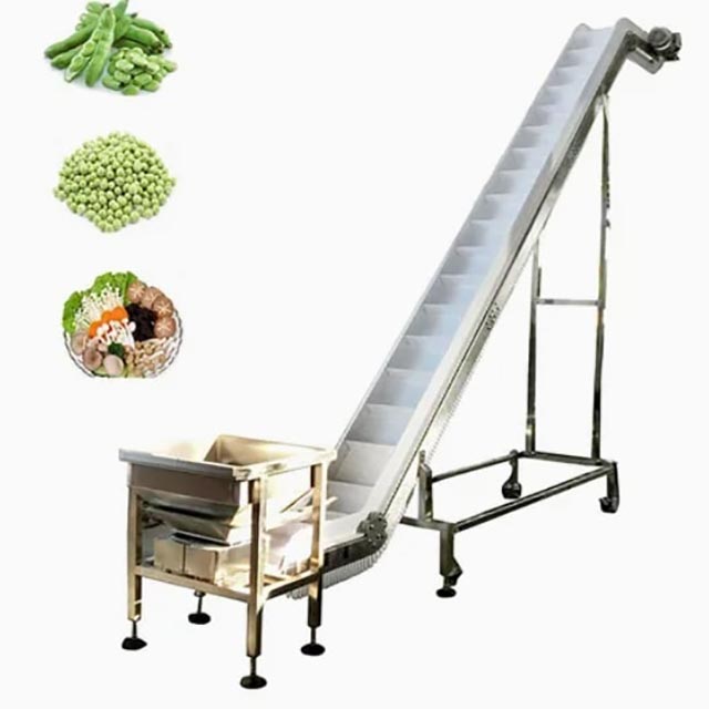 Automatic Sea Food Inclined PU Belt for Vegetable Transport Conveyor Climbing Incline Lifting Elevator Belt Conveyor Industry